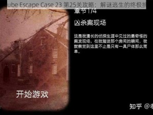 《Cube Escape Case 23 第25关攻略：解谜逃生的终极挑战》