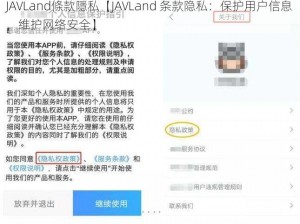 JAVLand條款隱私【JAVLand 条款隐私：保护用户信息，维护网络安全】