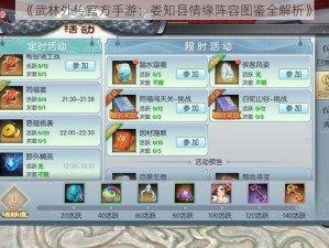 《武林外传官方手游：娄知县情缘阵容图鉴全解析》