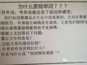 阮梅：在学霸棍子上背单词的特别经历