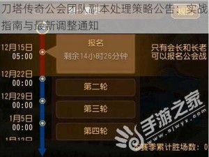 刀塔传奇公会团队副本处理策略公告：实战指南与最新调整通知