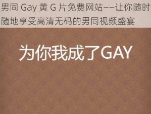 男同 Gay 黄 G 片免费网站——让你随时随地享受高清无码的男同视频盛宴