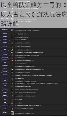 以全兽队策略为主导的《以太古之火》游戏玩法攻略详解