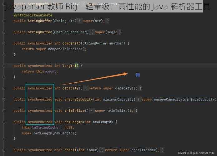 Javaparser 教师 Big：轻量级、高性能的 Java 解析器工具