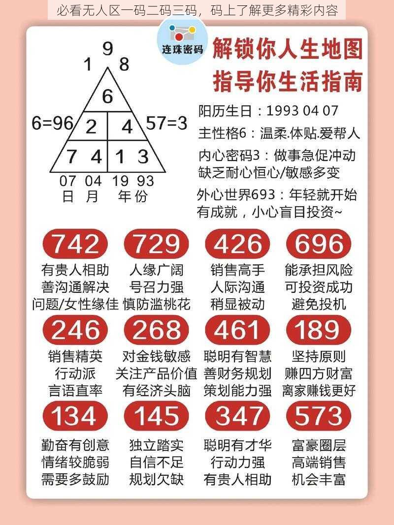 必看无人区一码二码三码，码上了解更多精彩内容