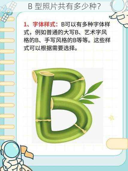 B 型照片共有多少种？