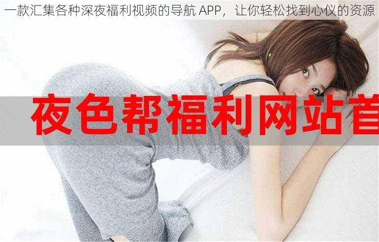 一款汇集各种深夜福利视频的导航 APP，让你轻松找到心仪的资源