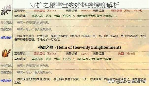 守护之秘：宝物好坏的深度解析