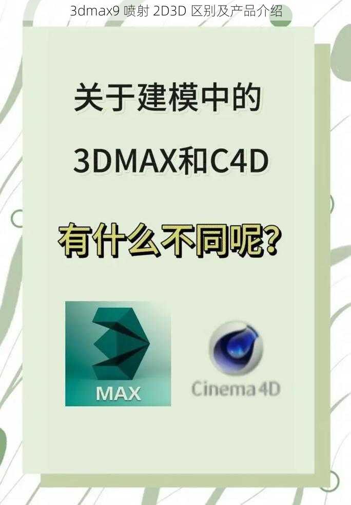 3dmax9 喷射 2D3D 区别及产品介绍