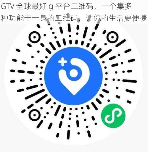 GTV 全球最好 g 平台二维码，一个集多种功能于一身的二维码，让你的生活更便捷