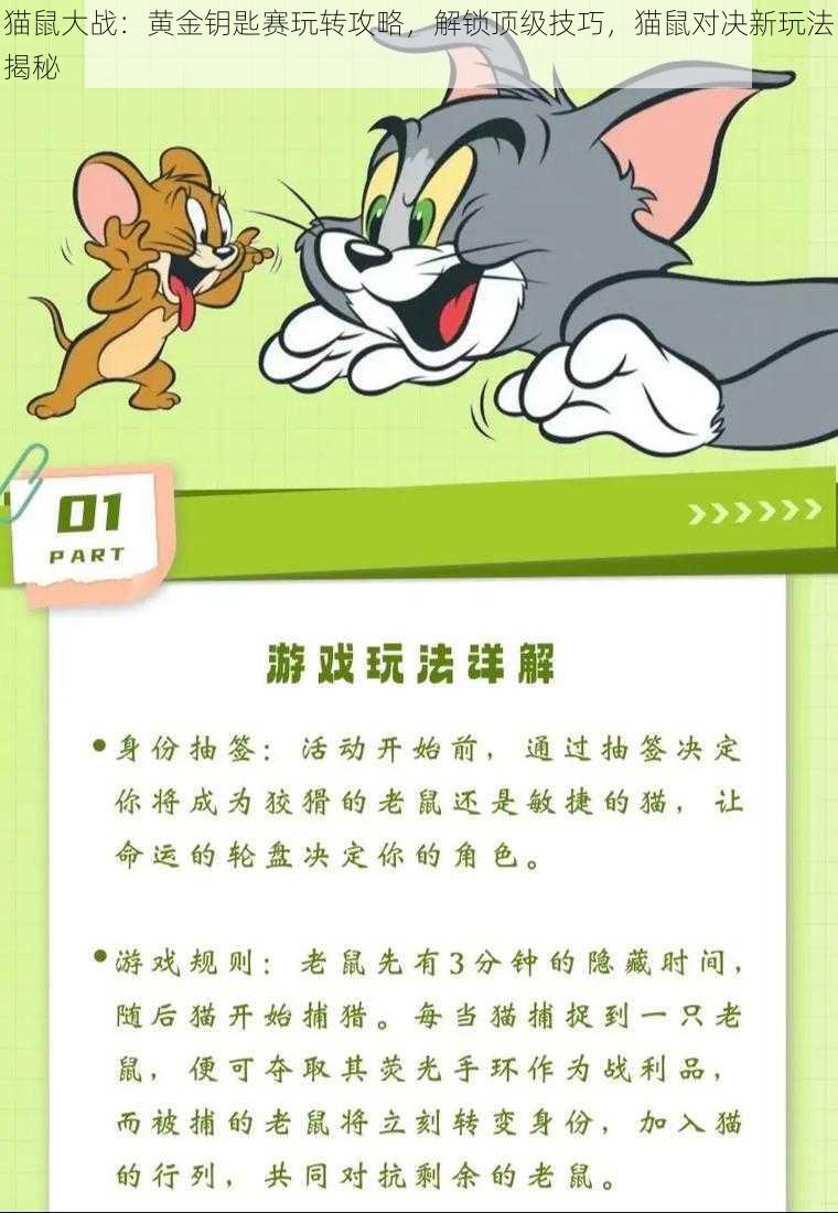 猫鼠大战：黄金钥匙赛玩转攻略，解锁顶级技巧，猫鼠对决新玩法揭秘