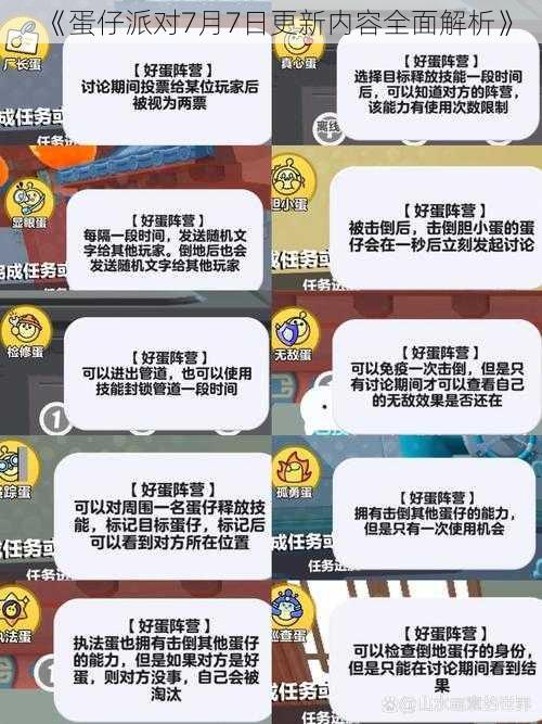 《蛋仔派对7月7日更新内容全面解析》