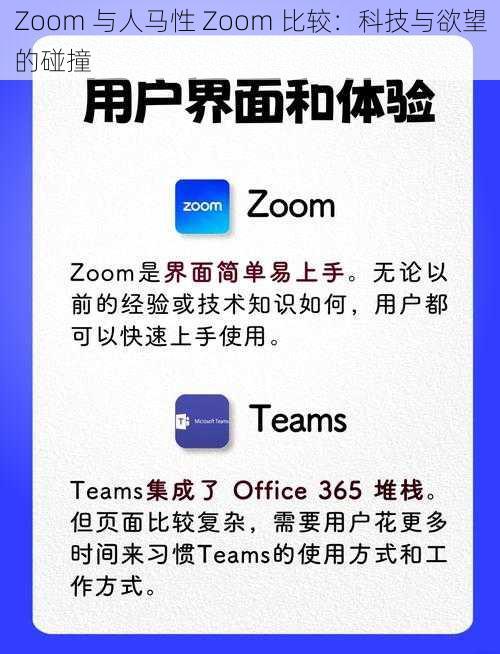 Zoom 与人马性 Zoom 比较：科技与欲望的碰撞