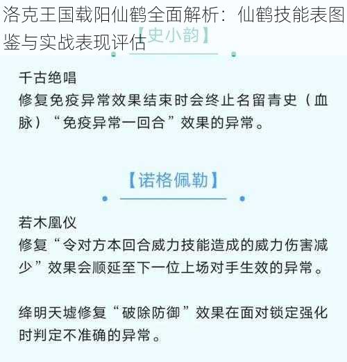 洛克王国载阳仙鹤全面解析：仙鹤技能表图鉴与实战表现评估