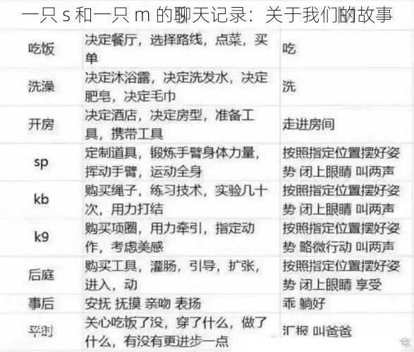 一只 s 和一只 m 的聊天记录：关于我们的故事