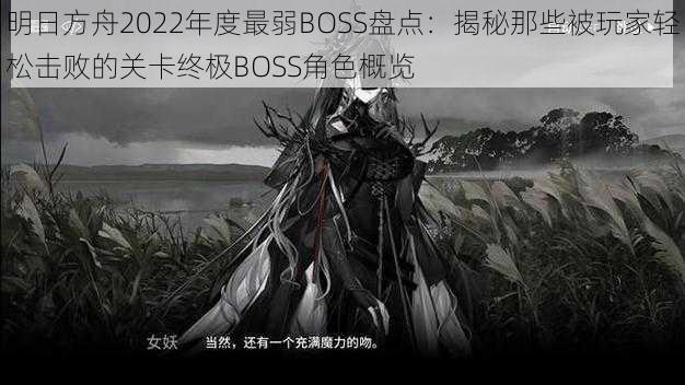 明日方舟2022年度最弱BOSS盘点：揭秘那些被玩家轻松击败的关卡终极BOSS角色概览