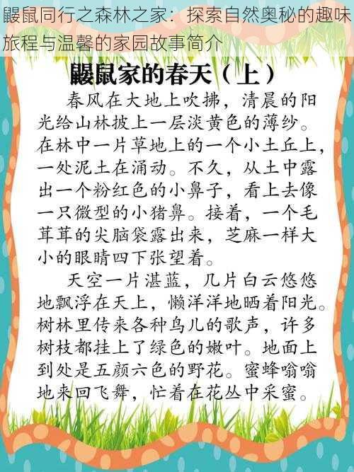 鼹鼠同行之森林之家：探索自然奥秘的趣味旅程与温馨的家园故事简介