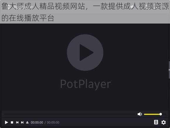 鲁大师成人精品视频网站，一款提供成人视频资源的在线播放平台