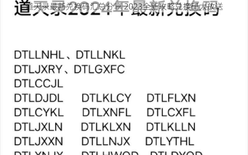 道天录最新兑换码汇总分享 2023全新攻略兑换码大放送