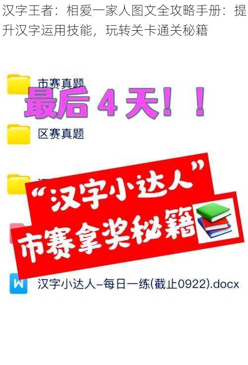 汉字王者：相爱一家人图文全攻略手册：提升汉字运用技能，玩转关卡通关秘籍