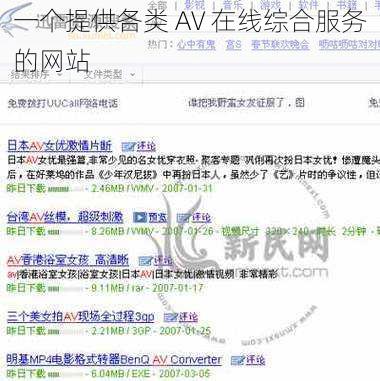 一个提供各类 AV 在线综合服务的网站