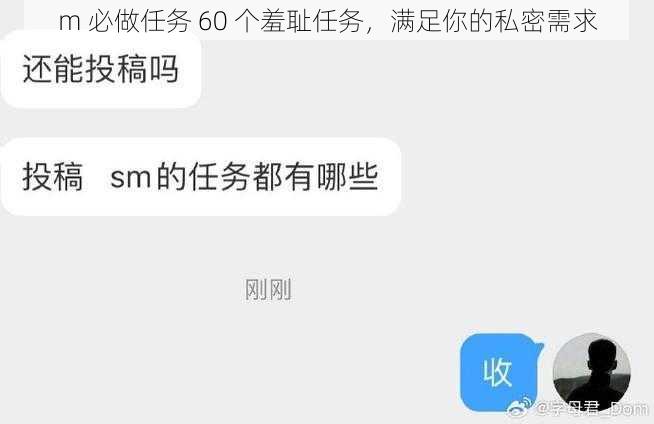 m 必做任务 60 个羞耻任务，满足你的私密需求