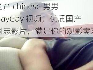 国产 chinese 男男 GayGay 视频，优质国产同志影片，满足你的观影需求