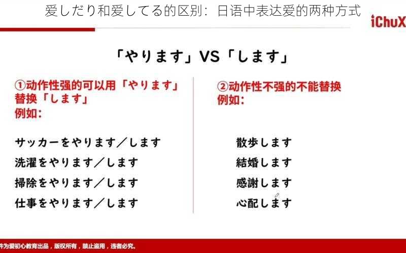 爱しだり和爱してる的区别：日语中表达爱的两种方式