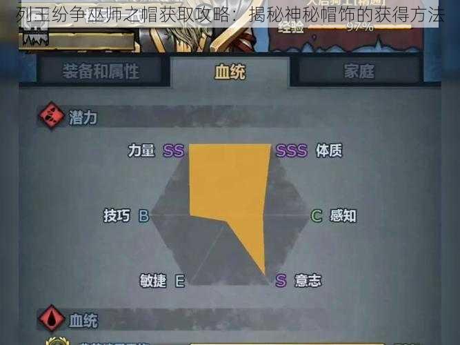 列王纷争巫师之帽获取攻略：揭秘神秘帽饰的获得方法