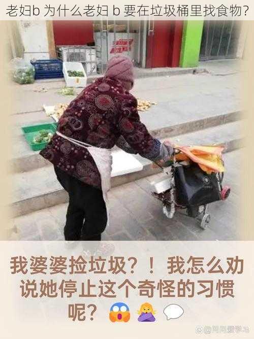 老妇b 为什么老妇 b 要在垃圾桶里找食物？