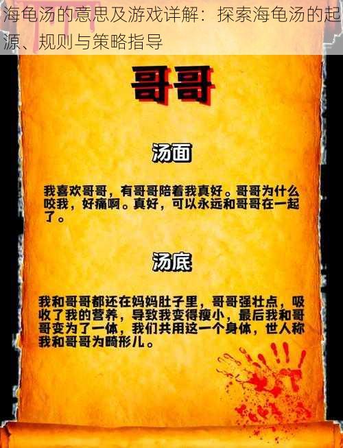 海龟汤的意思及游戏详解：探索海龟汤的起源、规则与策略指导