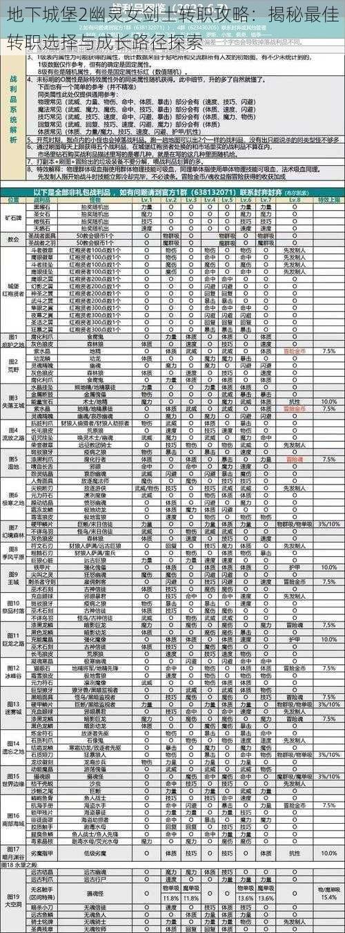 地下城堡2幽灵女剑士转职攻略：揭秘最佳转职选择与成长路径探索