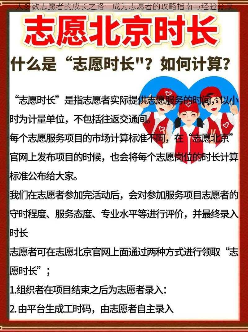 大多数志愿者的成长之路：成为志愿者的攻略指南与经验分享