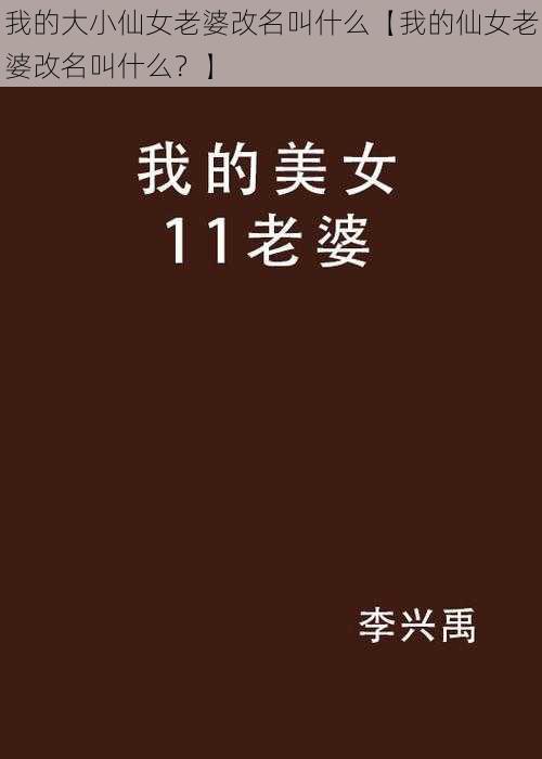 我的大小仙女老婆改名叫什么【我的仙女老婆改名叫什么？】