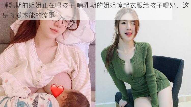 哺乳期的姐姐正在喂孩子,哺乳期的姐姐撩起衣服给孩子喂奶，这是母爱本能的流露