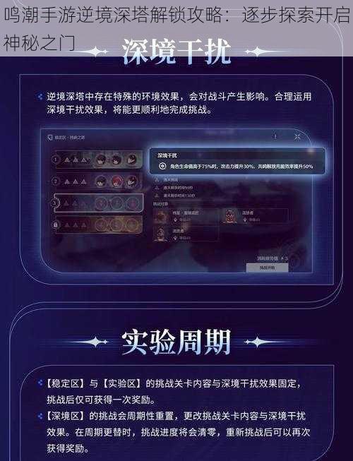 鸣潮手游逆境深塔解锁攻略：逐步探索开启神秘之门