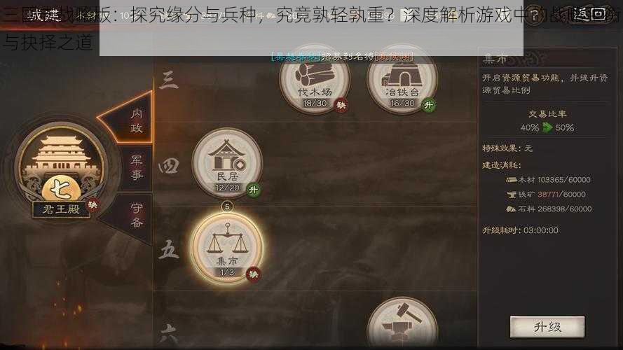 三国志战略版：探究缘分与兵种，究竟孰轻孰重？深度解析游戏中的战略平衡与抉择之道