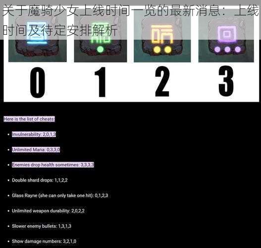 关于魔骑少女上线时间一览的最新消息：上线时间及待定安排解析