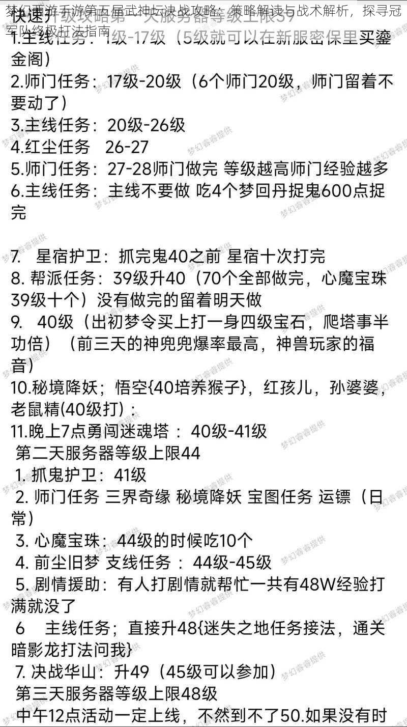 梦幻西游手游第五届武神坛决战攻略：策略解读与战术解析，探寻冠军队终极打法指南