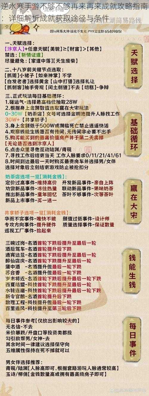 逆水寒手游不够不够再来再来成就攻略指南：详细解析成就获取途径与条件