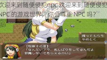 欢迎来到随便侵犯npc 欢迎来到随便侵犯 NPC 的游戏世界，你会尊重 NPC 吗？