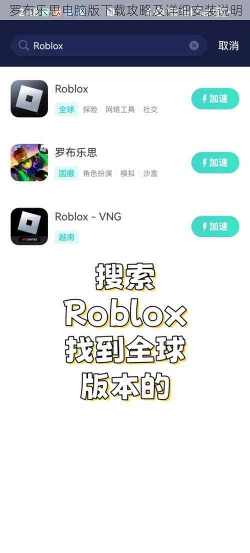 罗布乐思电脑版下载攻略及详细安装说明