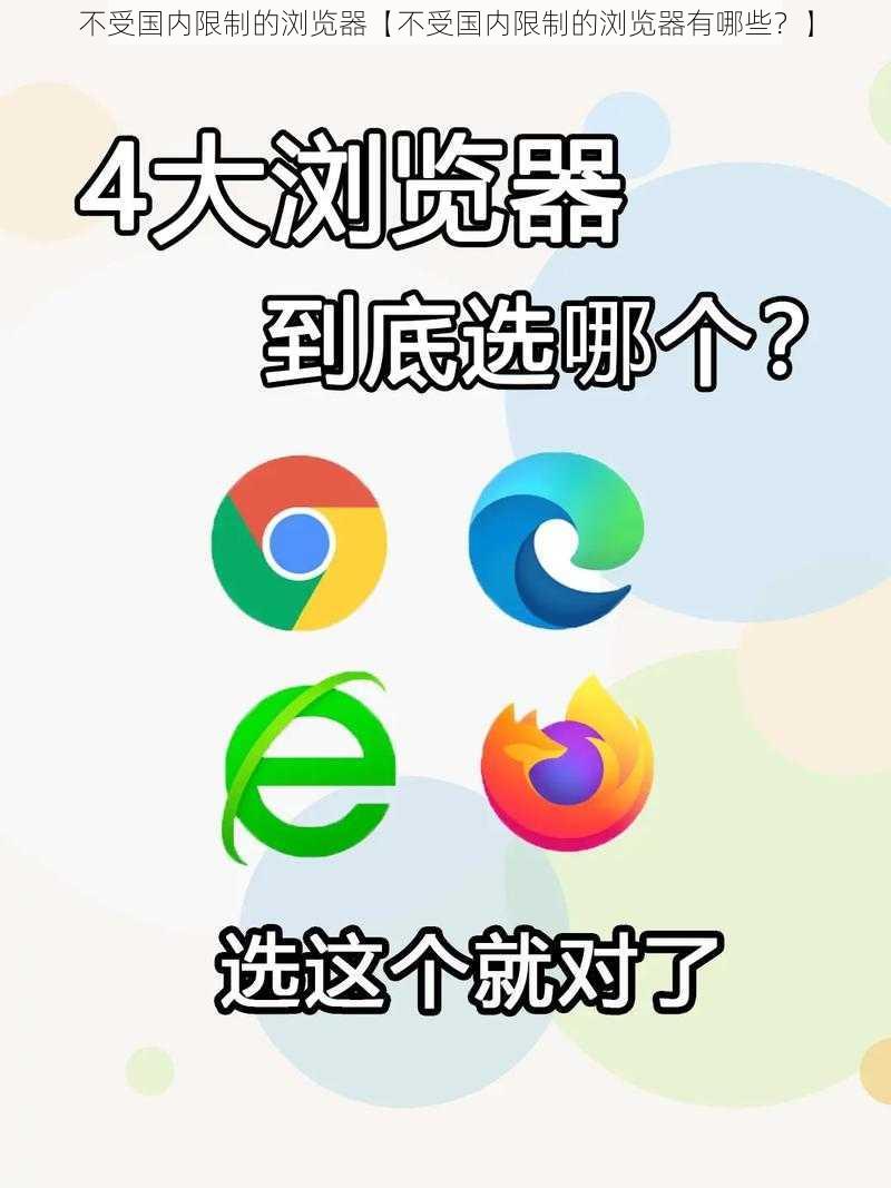 不受国内限制的浏览器【不受国内限制的浏览器有哪些？】