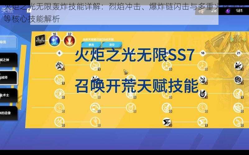 火炬之光无限轰炸技能详解：烈焰冲击、爆炸链闪击与多重火球轰炸等核心技能解析