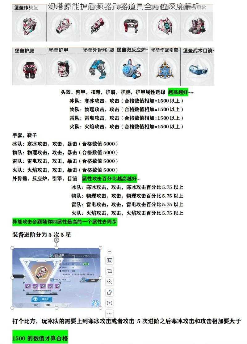 幻塔原能护盾源器武器道具全方位深度解析