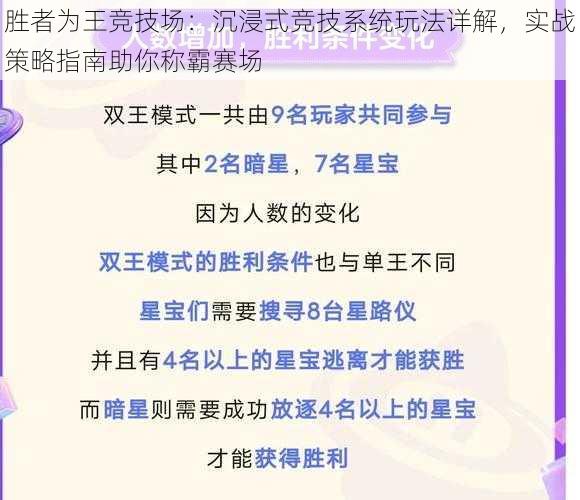 胜者为王竞技场：沉浸式竞技系统玩法详解，实战策略指南助你称霸赛场